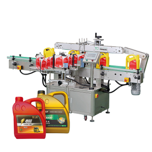 Automatic flat round Square Plastic PET PE Oil Detergent bottle adhesive sticker double side labeling machine price