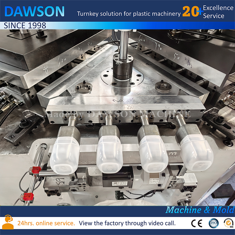 Fully Automatic Opaque White Vaseline Jars Injection Blow Molding Making Machines Injection Blow Moulding System