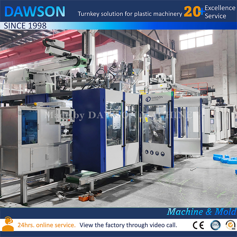 Automatic DSB90II Double Station Blow Molding Machine with Triple Screw for 5L Containers