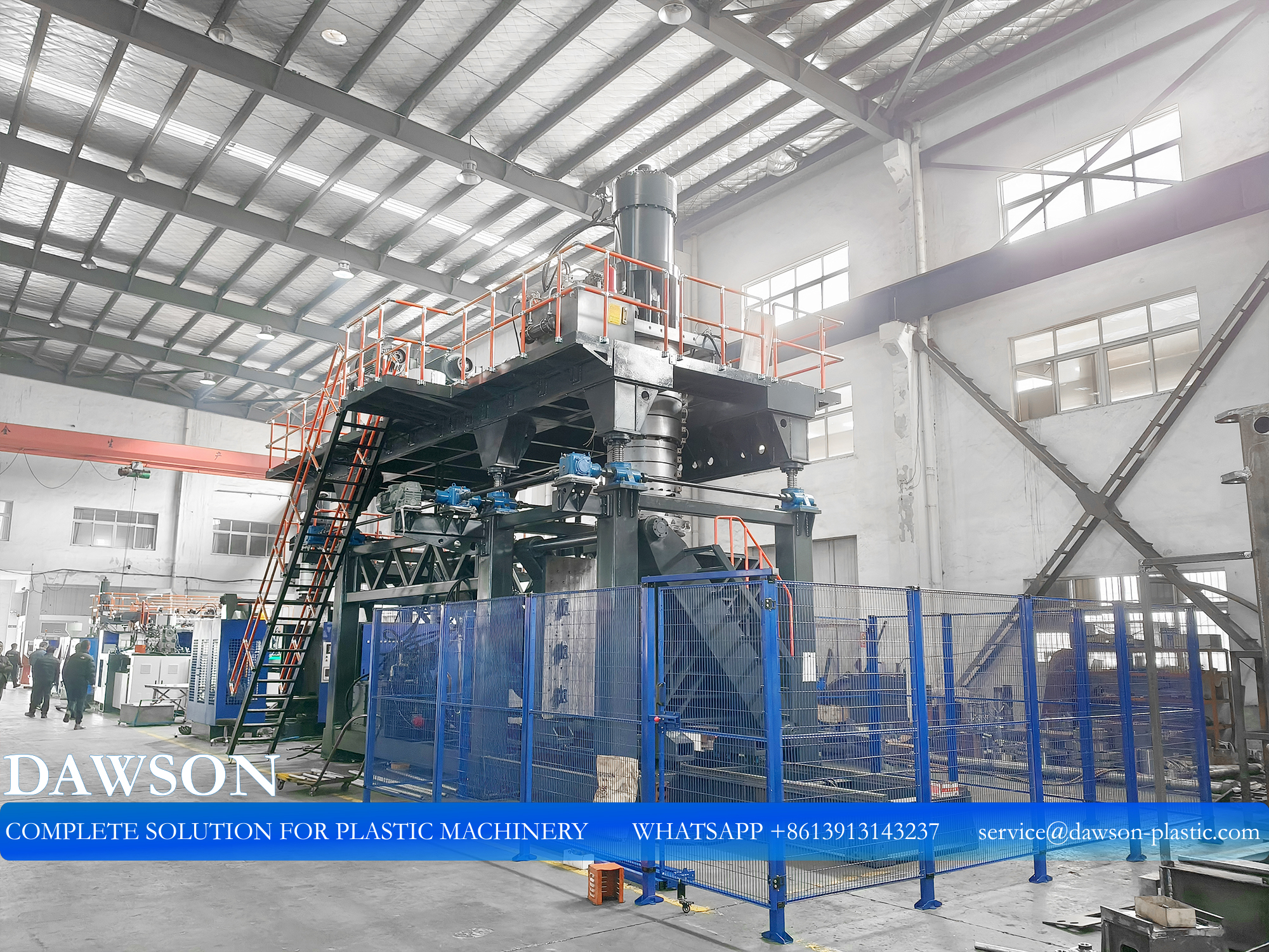 Extrusion Blow Molded 9 Feet Double Side Plastic Pallet Making Machine