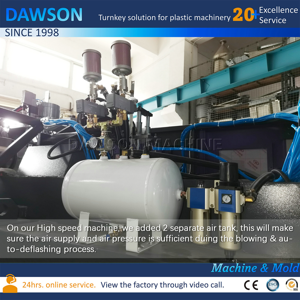 8 Cavities HDPE Milk Bottle High Speed Production Machine Extrusion Blow Molding Machine