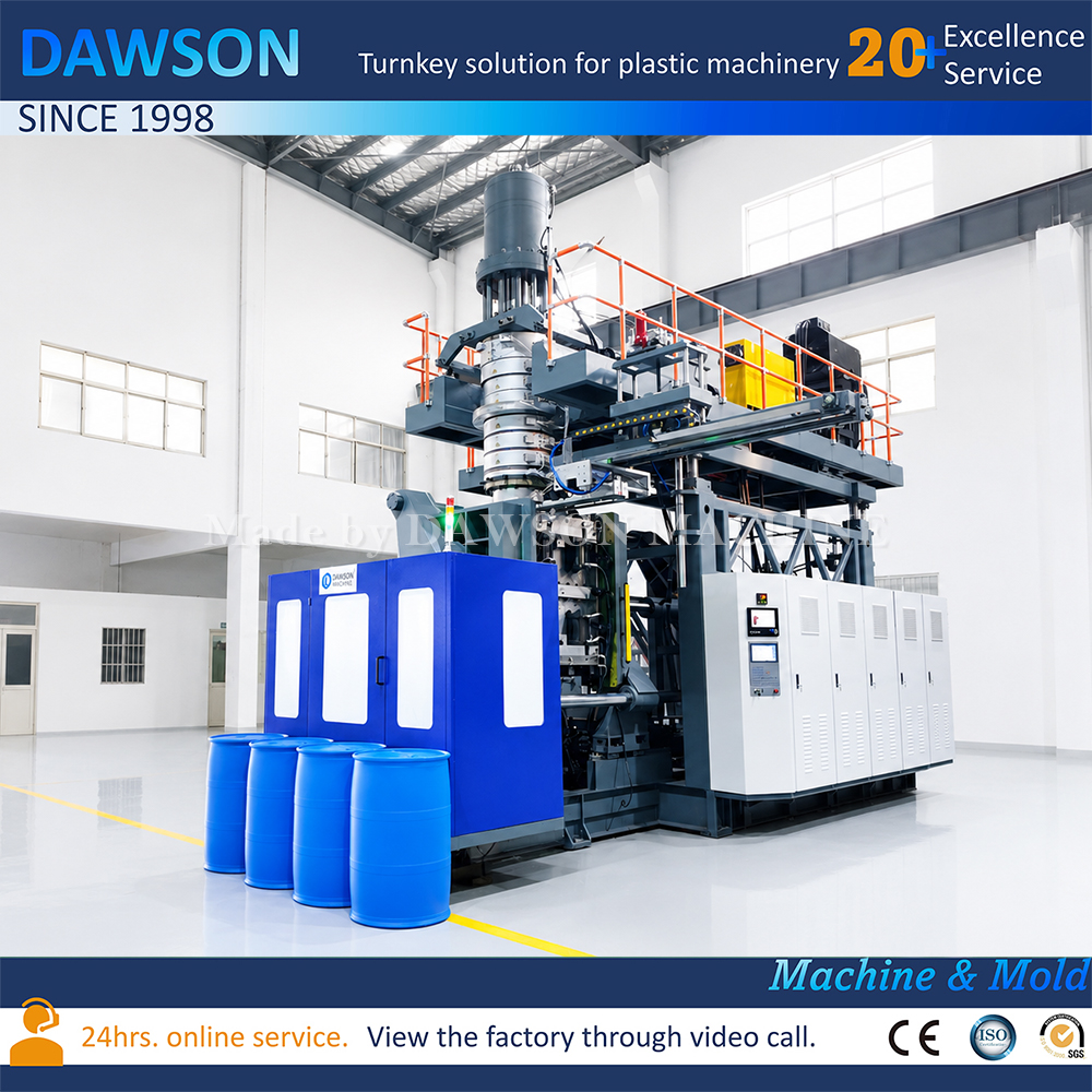 Automatic 200L Drum Making Machine Double Ring Blow Molding Machine for Lubricant Oil Drum Manufacturing