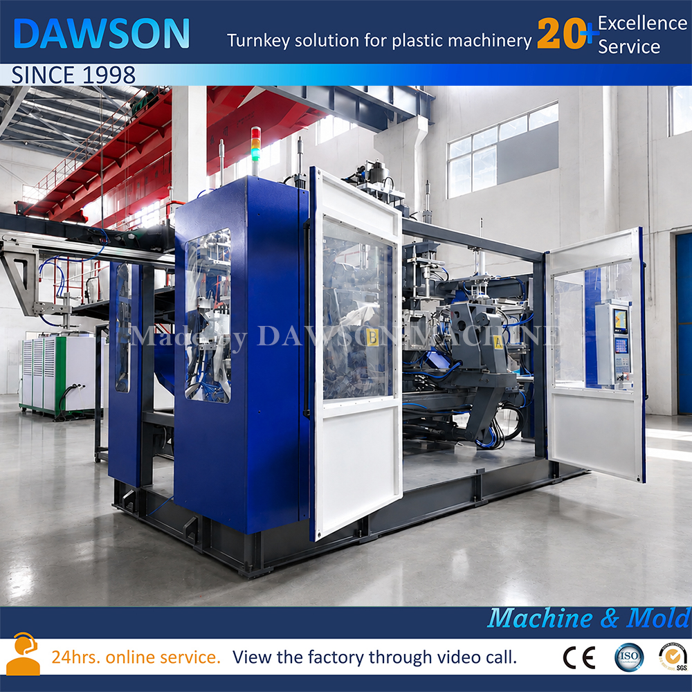 High Output Double Station Extrusion Blow Molding Machine Single Die Head for Industrial HDPE Jerry Can Manufacturing