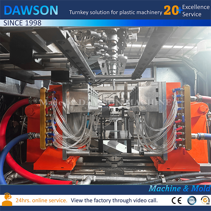 High Efficiency Single-Station 5 Head Blow Molding Machine for HDPE Wide Mouth Containers