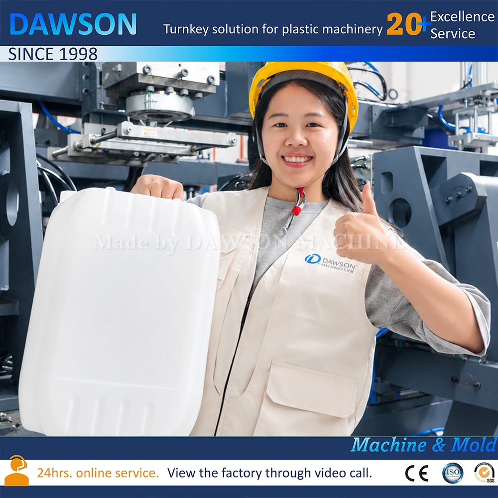 Automatic 30L Jerry Can Making Machine Double Station Extrusion Blow Moulding Machines for Lubricant Oil Container Production