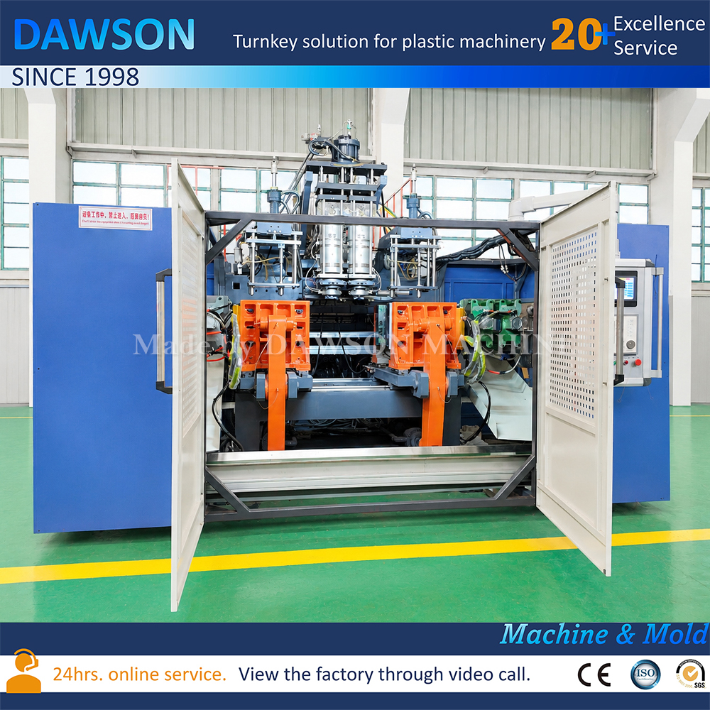 HDPE Jerry Can Blow Molding Production Line Double Station Double Head Machine for Plastic Container Manufacturing and Liquid Packaging Factory