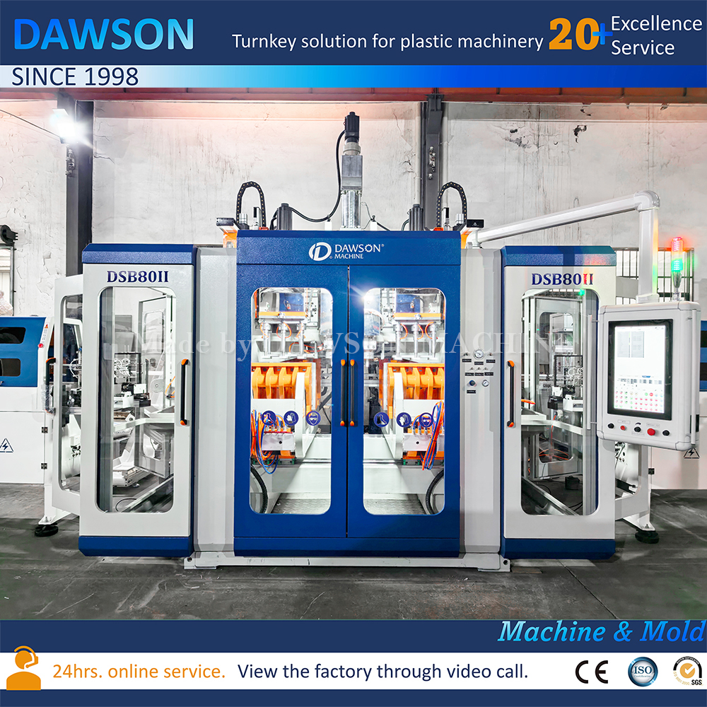 Full Electric Double Station Extrusion Blow Molding Machine for 1000ml Detergent and Shampoo Bottles