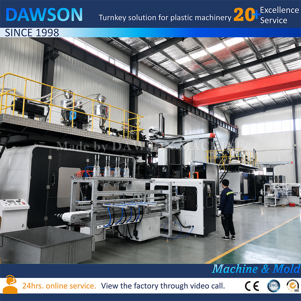 High Speed Plastic Bottle Making Machine 6 Station Rotary Blow Molding Machine for HDPE Edible Oil Jerry Can Bottle Production