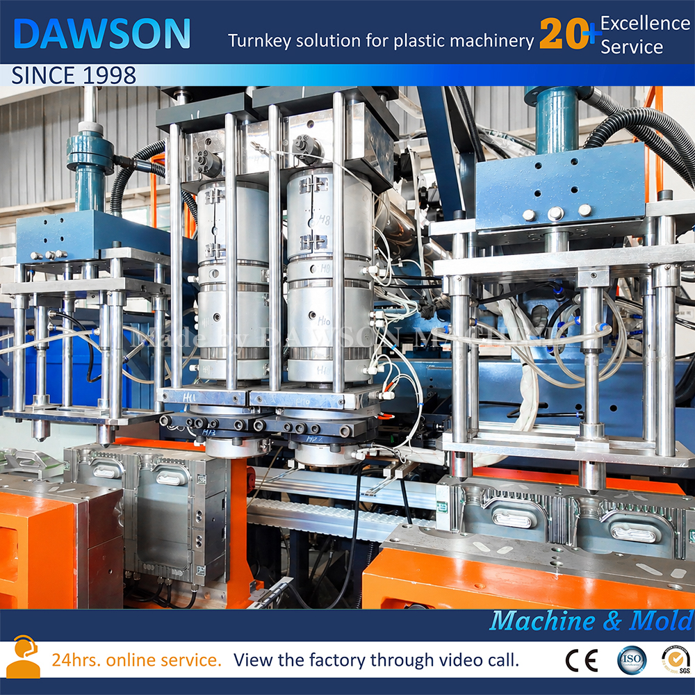 Automatic 5L HDPE Jerry Can Blow Molding Machine Double Station Double Head Extrusion Blow Molding Equipment for Lubricant Oil Coolant and AdBlue Container Production