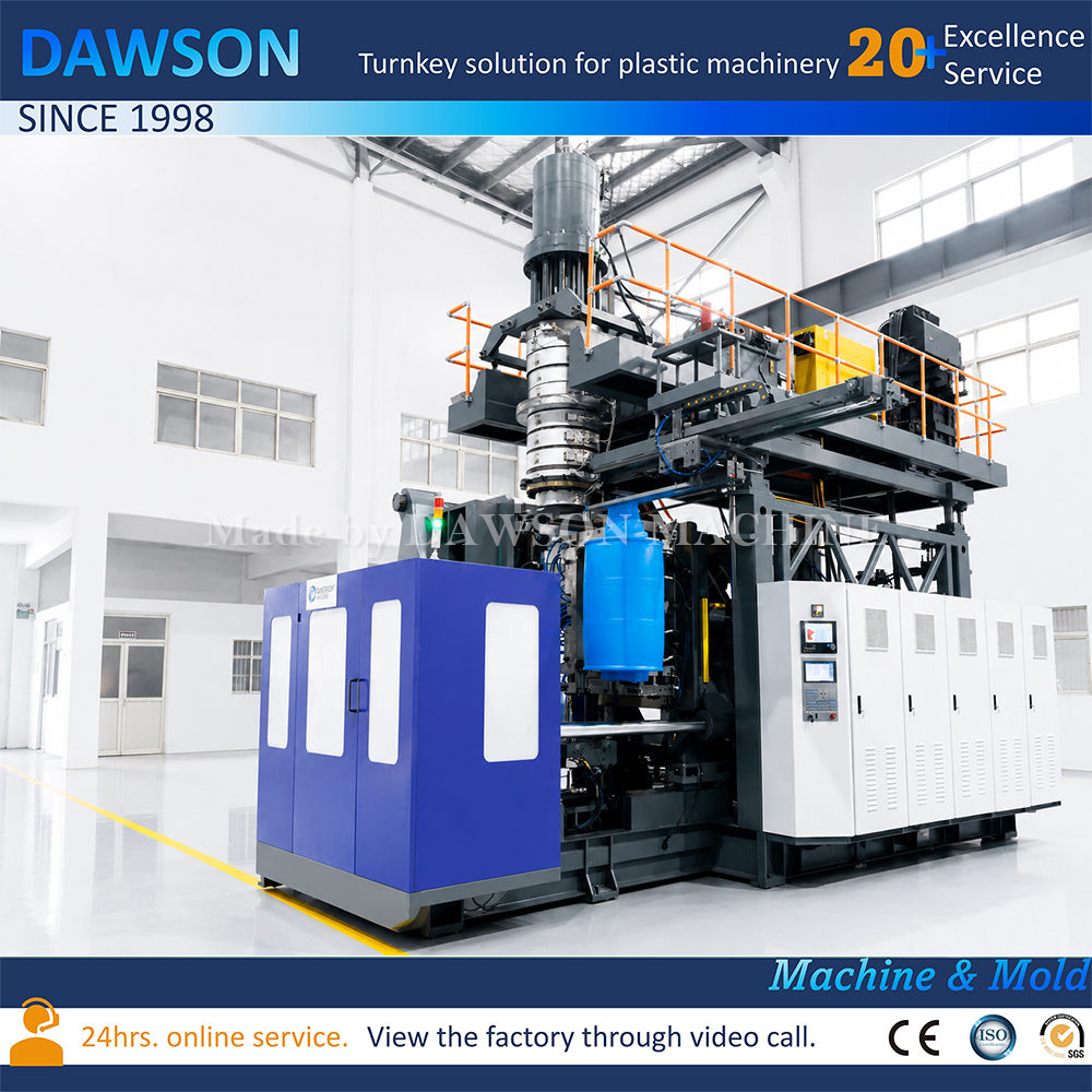 High Quality 200L Double Ring Drum Blow Molding Machine 380kg/h Plastic Drum Making Machine for Paint Industry