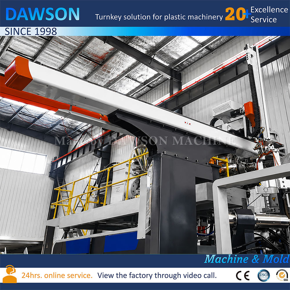 HDPE Jerry Can Bottle Making Machines Rotary Blow Moulding Machines for Rotary Servo Control