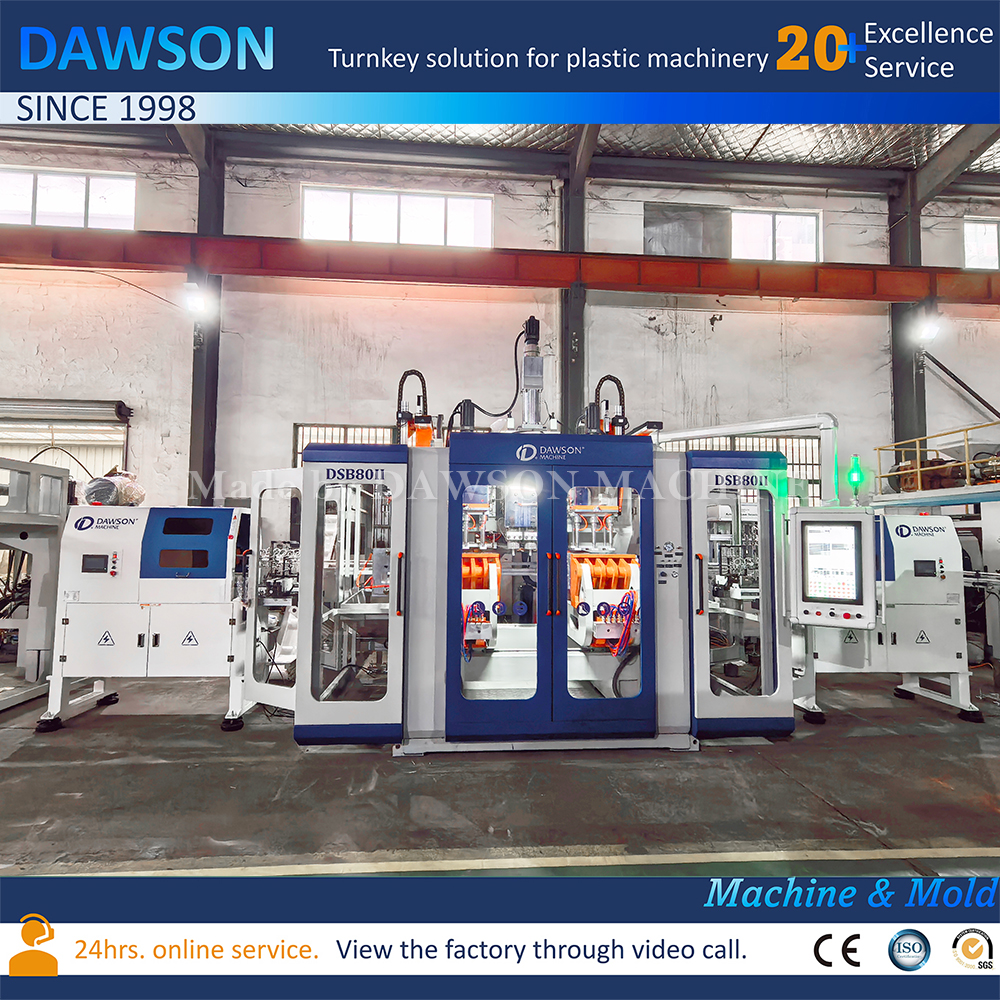 1L HDPE Cleaning Bottle Making Machine DSB80II Double Station Extrusion Blow Molding Machine