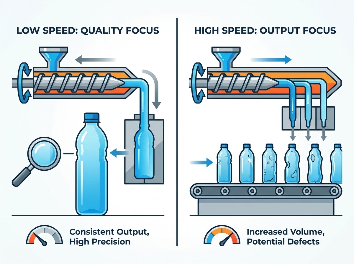 Extrusion Blow Molding Machine Screw Speed Adjustment