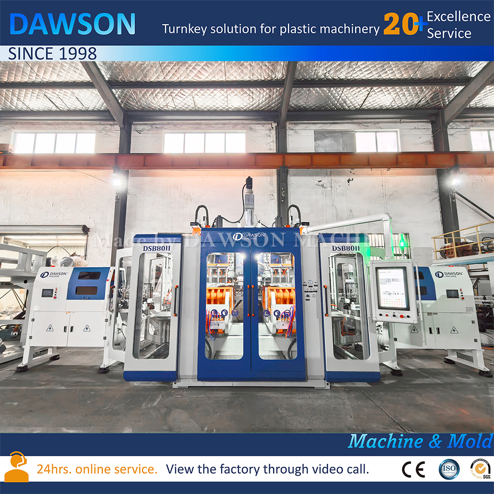 High Output Household Cleaning Bottle Machine DSB80II Double Station Extrusion Blowing Molding Machines