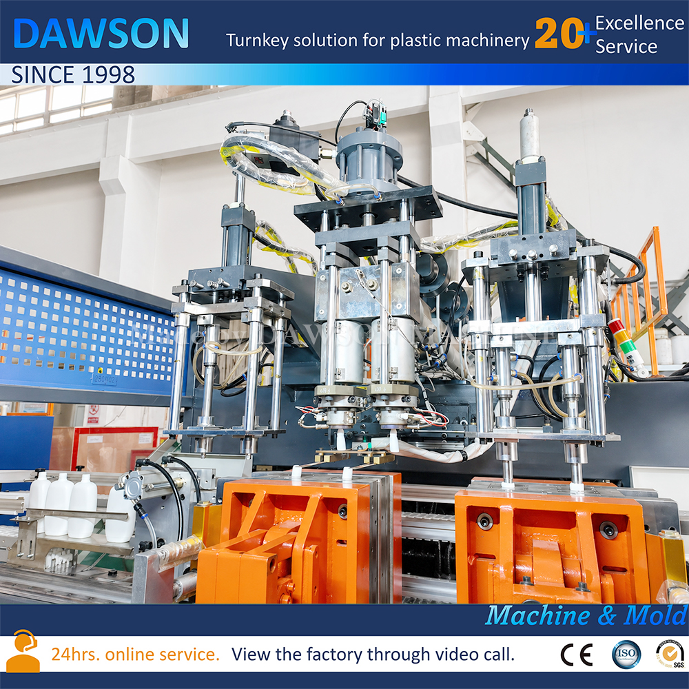 Double Station Double Die Head Blow Molding Machine Extrusion Blow Molding Machines for 540ml Baby Powder Bottles