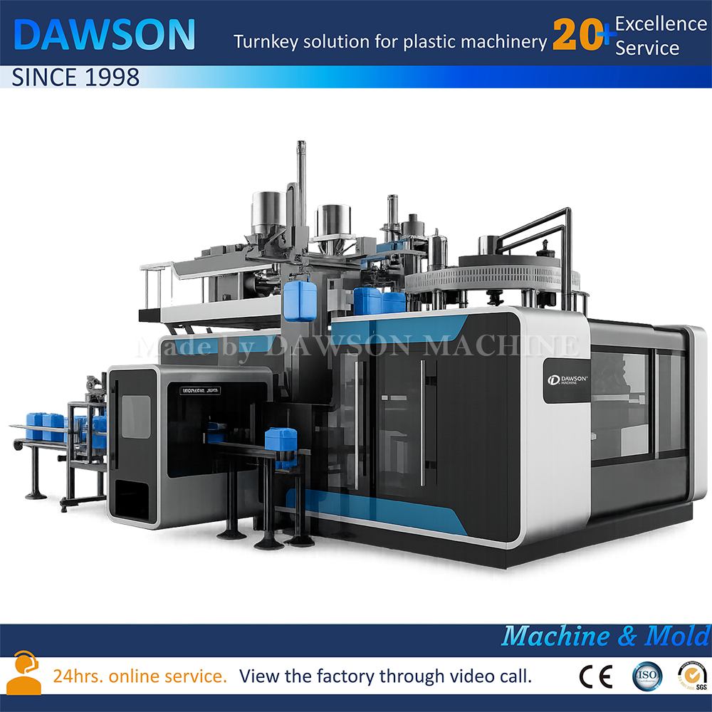 High Speed 6 Station 1L-25L HDPE Jerry Blow Molding Machine Rotary Blow Molding Machine
