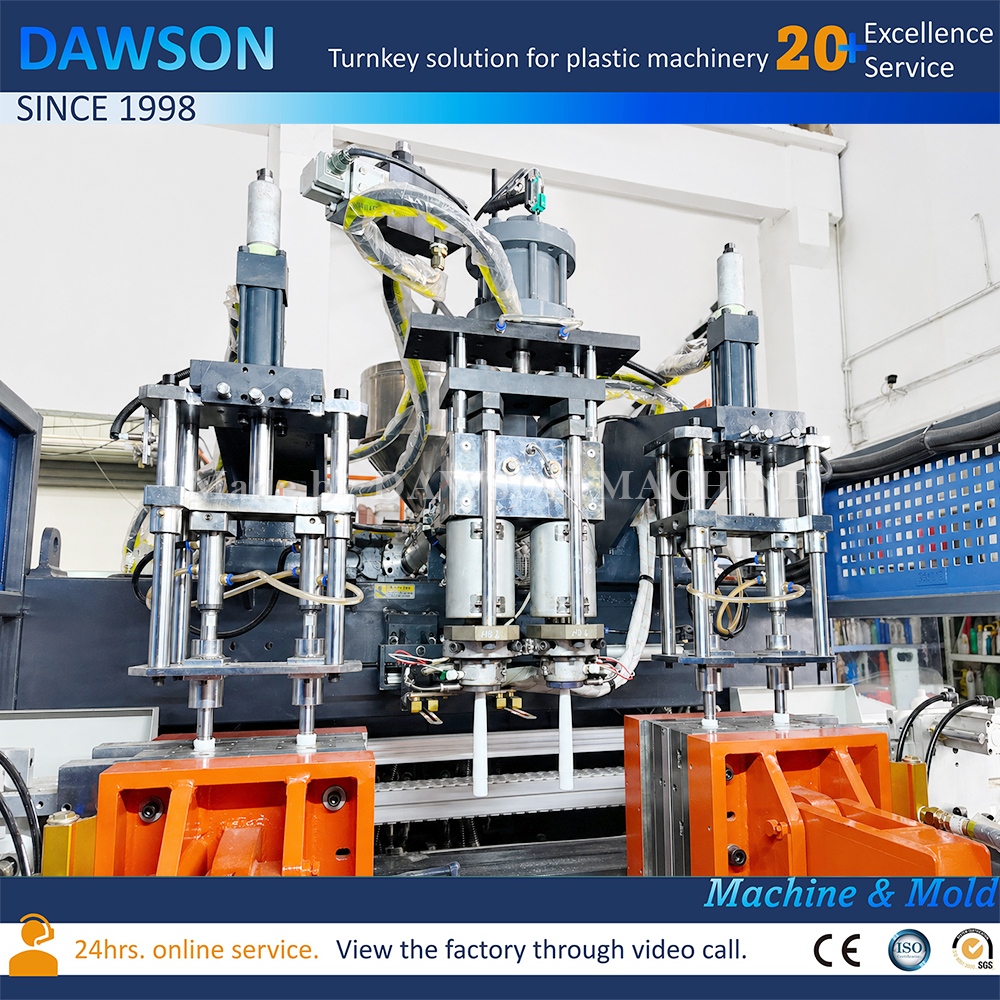 High Output Double Station Blow Molding Machine for Talcum Powder & Daily Chemical Containers