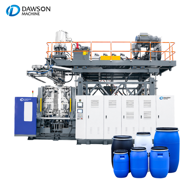 Automatic 200L Double Ring Drum Blow Molding Machine HMWHDPE Barrel Making Machine for Chemical Liquid Storage