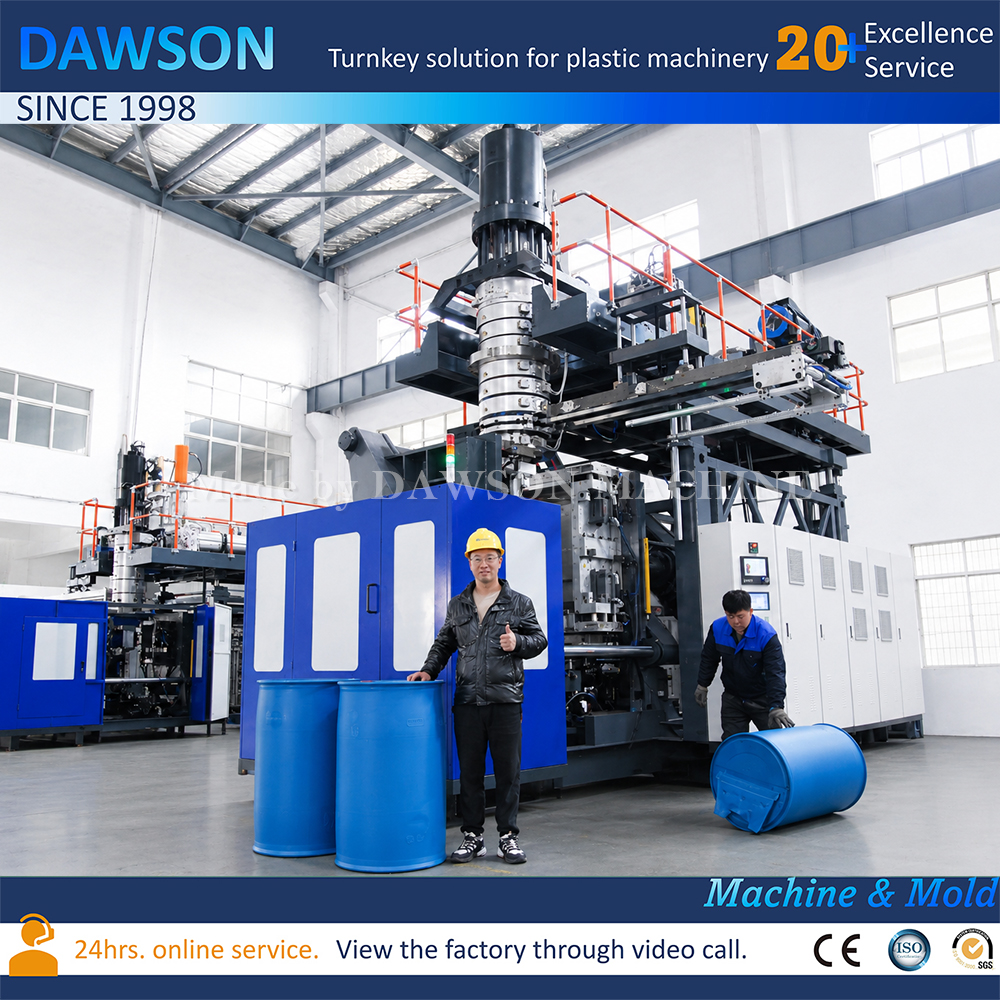 Automatic 200L Double Ring Drum Blow Molding Machine Plastic Barrel Making Machine for Industrial Packaging