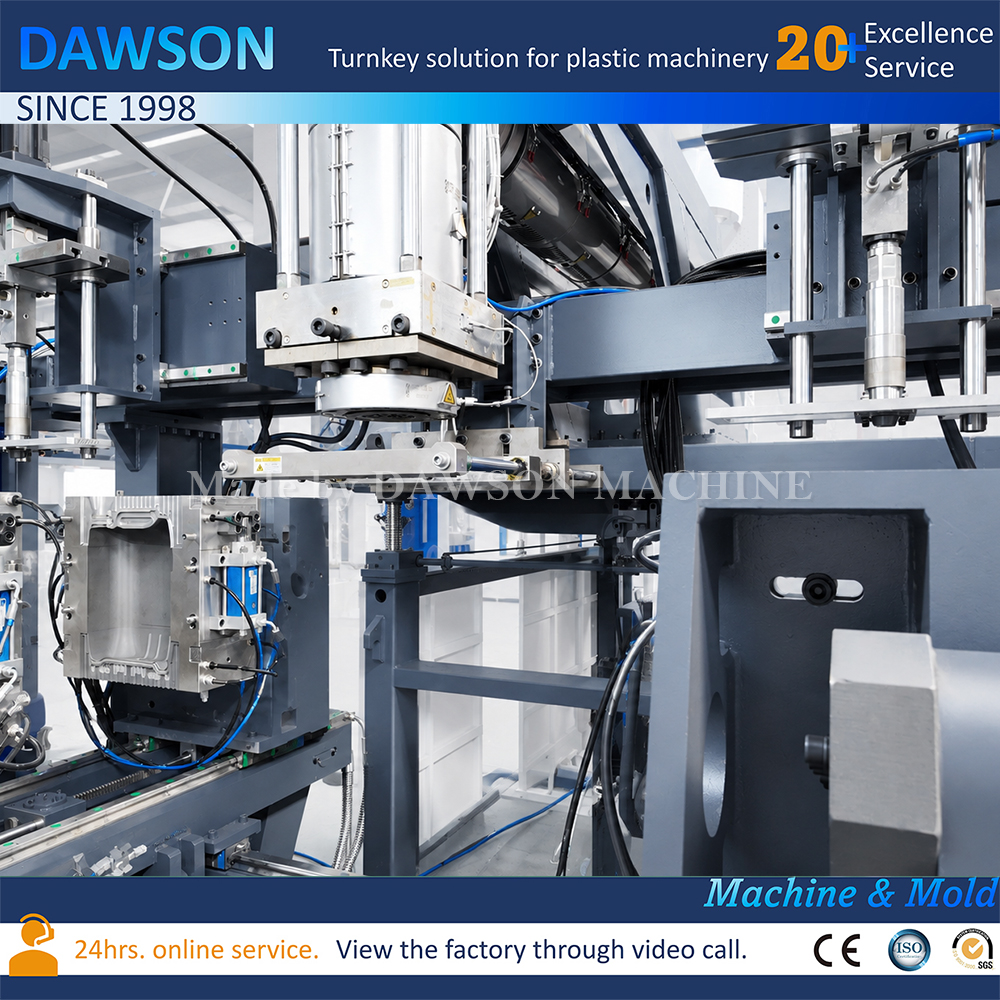 High Output Double Station Extrusion Blow Molding Machine Single Die Head for Industrial HDPE Jerry Can Manufacturing