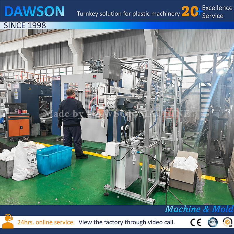 High Efficiency Single-Station 5 Head Blow Molding Machine for HDPE Wide Mouth Containers